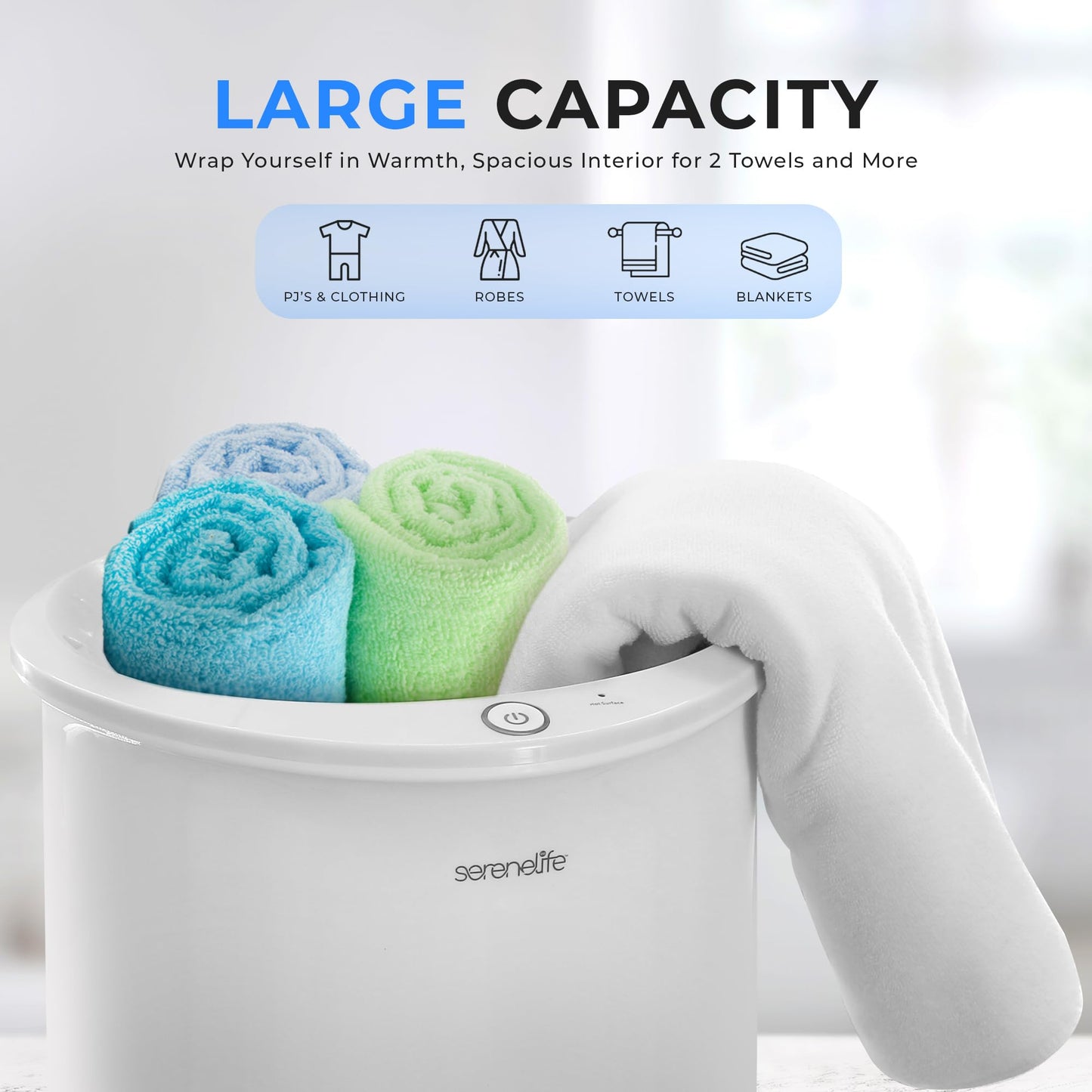 SereneLife Bucket Towel Warmer