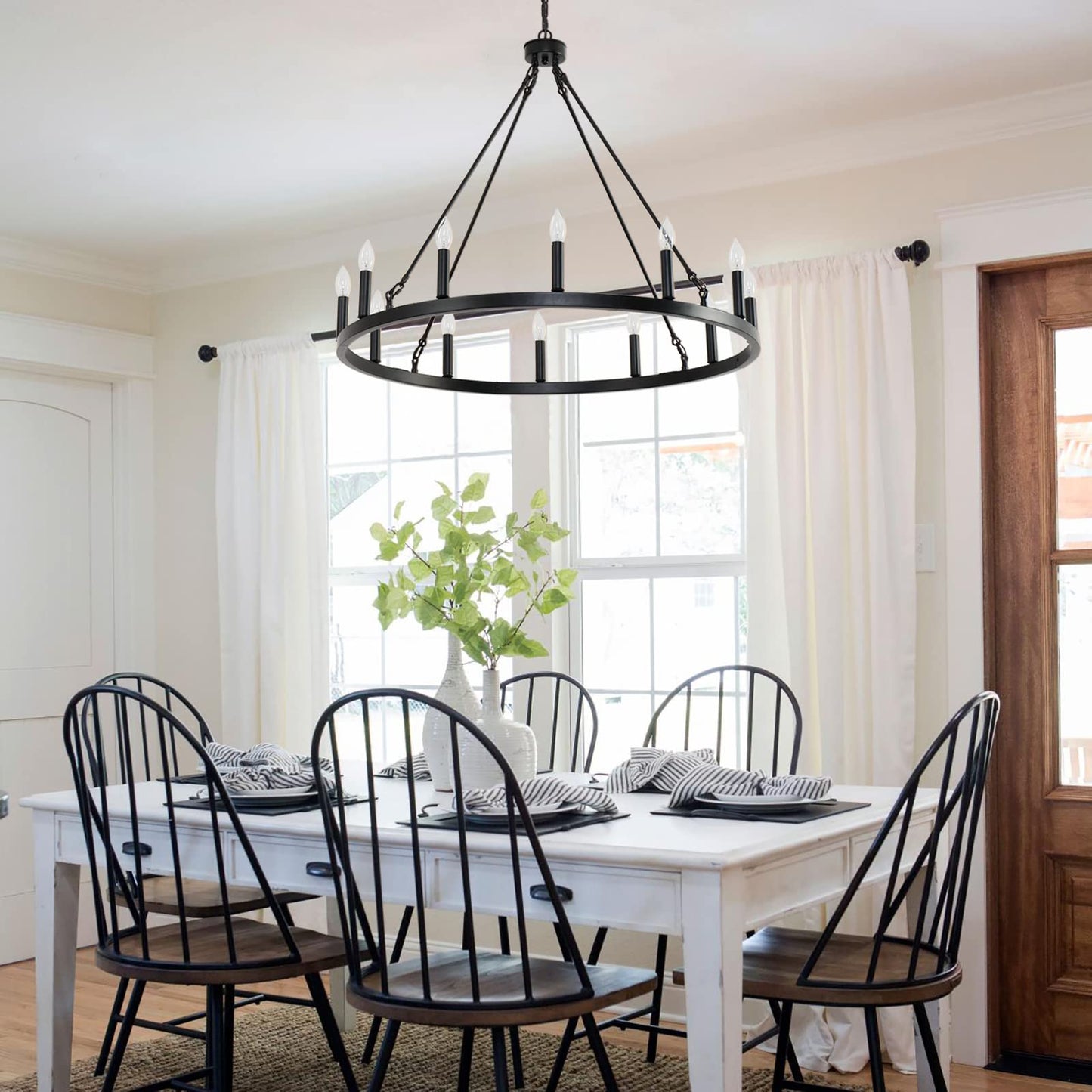 Farmhouse Style 12 Lights Chandelier