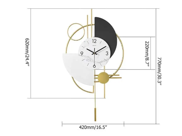 Homary Modern Decorative Big Wall Clock